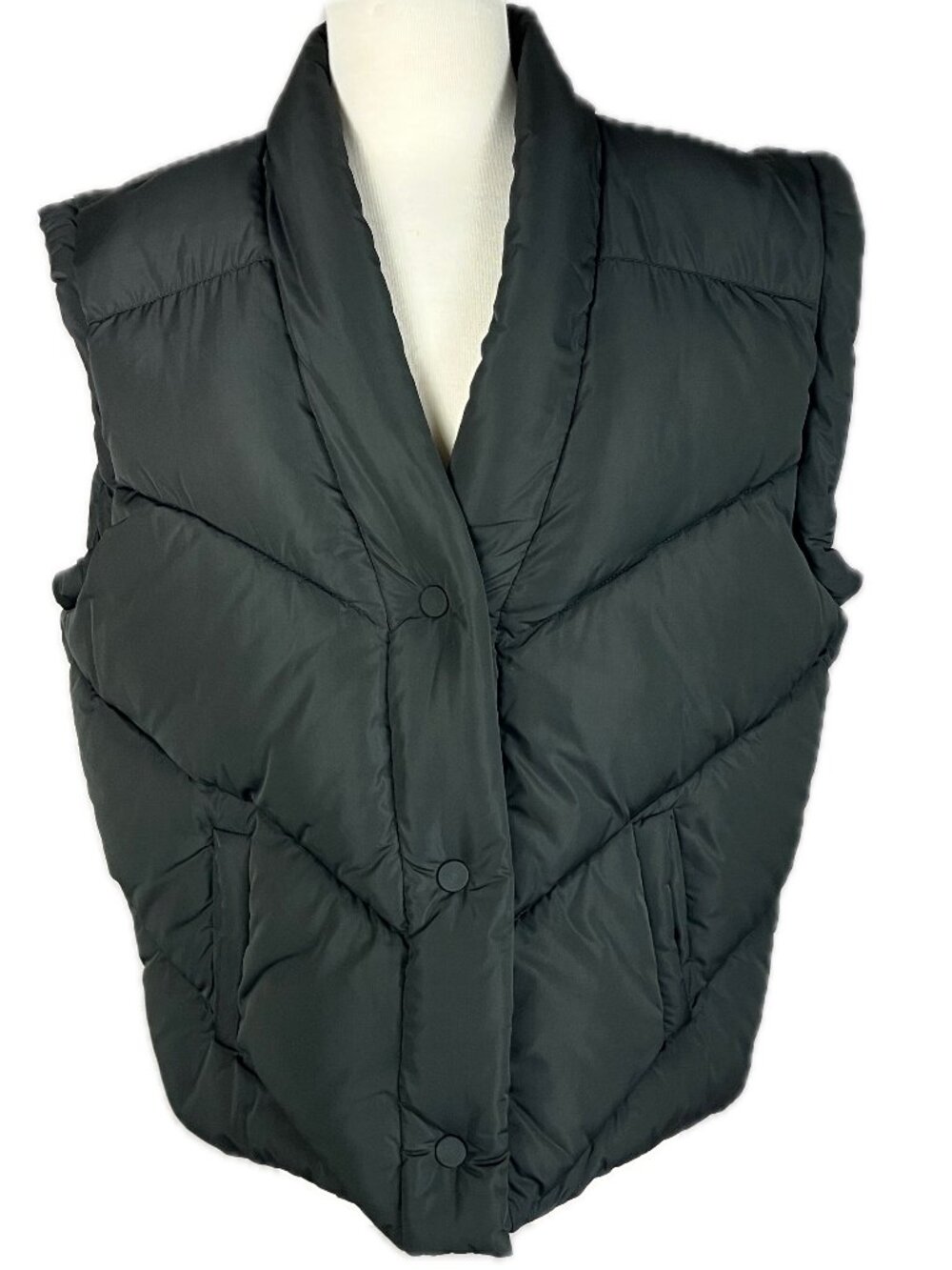 Blank NYC Oversized Shawl Collar Puffer Vest Size M